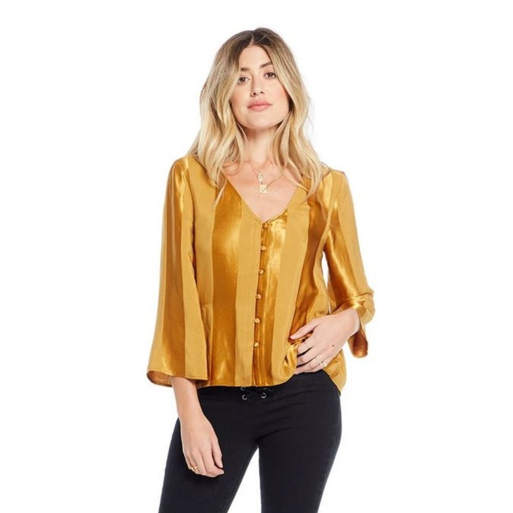 Saltwater lux button down Meadow Blouse (sm)